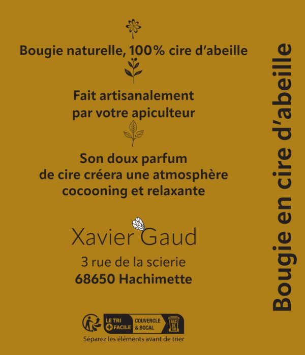 Etiquette3Bougies1 Lot de 3 bougies