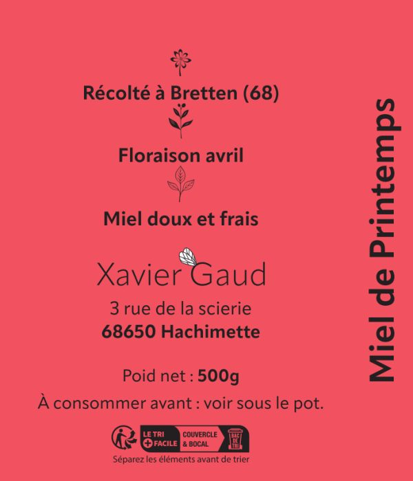 EtiquettePrintemps1 Miel de printemps crémeux